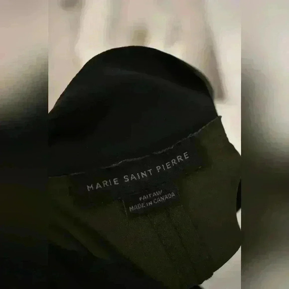 MARIE SAINT PIERRE Green Asymmetrical  Tunic Stretch Dress Medium Canada - Picture 5 of 5